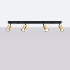 Plafon WINX 4L czarny/złoty