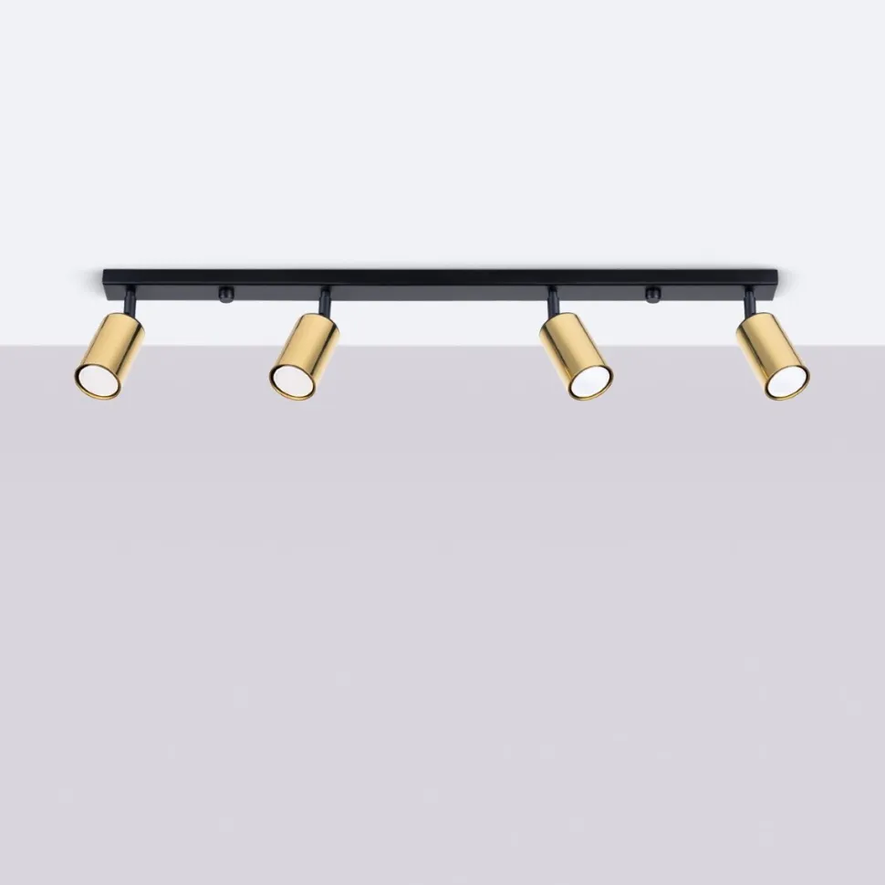 Plafon WINX 4L czarny/złoty