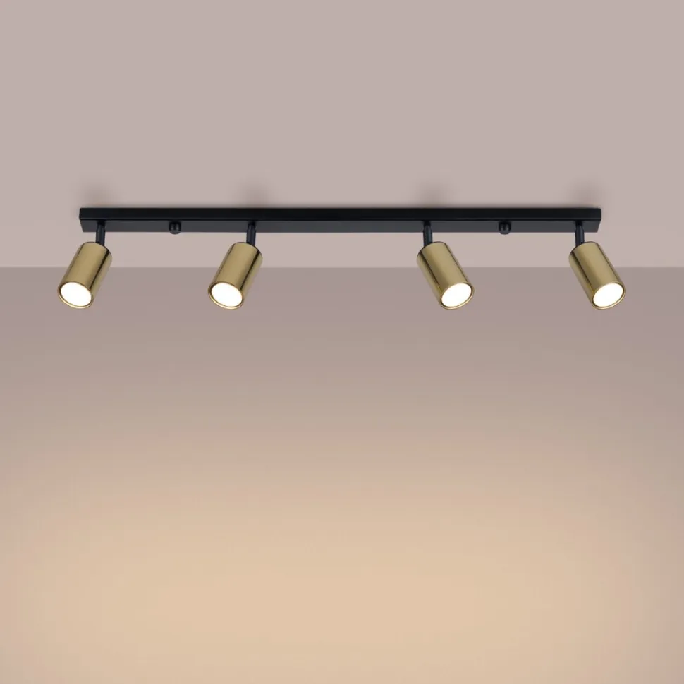 Plafon WINX 4L czarny/złoty