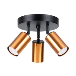 Plafon WINX 3P czarny/miedź