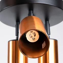 Plafon WINX 3P czarny/miedź