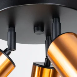 Plafon WINX 3P czarny/miedź