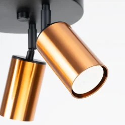 Plafon WINX 3P czarny/miedź