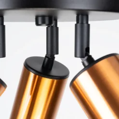 Plafon WINX 3P czarny/miedź