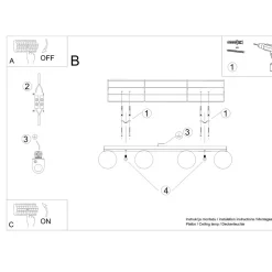 Plafon YOLI 4 biały