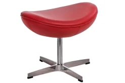 Podnóżek Jajo skóra naturalna inspirowany Egg czerwony 65