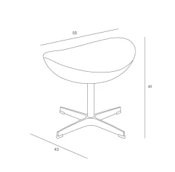 Podnóżek Jajo żółty jasny kaszmir