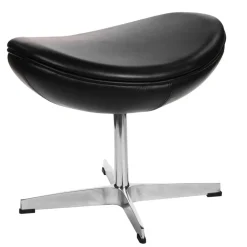 Podnożek Jajo czarny skóra TP