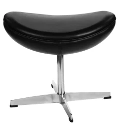 Podnożek Jajo czarny skóra TP