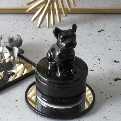 Podstawka lustrzana okrągła czarna