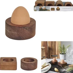 Podstawka na jajko akacja kwadrat