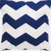 Poduszka Chevron 40x40cm biały/granatowy