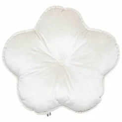 Poduszka dekoracyjna Flower Velvet biała