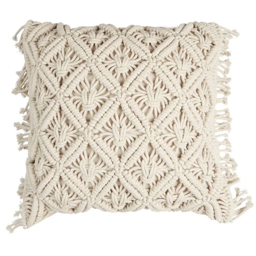 Poduszka Macrame 40x40 cm beżowa