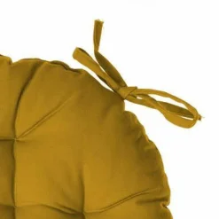 Poduszka na krzesło 38cm okrągła żółta
