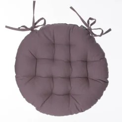 Poduszka na krzesło 38cm okrągła taupe