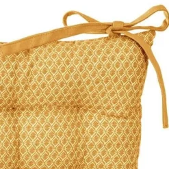 Poduszka na krzesło kwadrat 38cm żółta