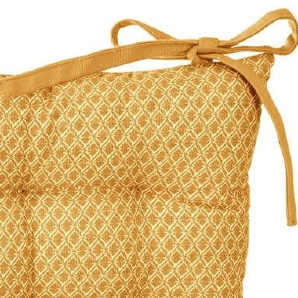 Poduszka na krzesło kwadrat 38cm żółta