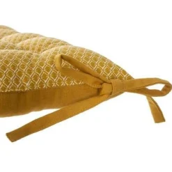 Poduszka na krzesło kwadrat 38cm żółta