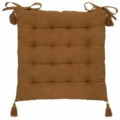 Poduszka na krzesło z pomponami 38x38cm