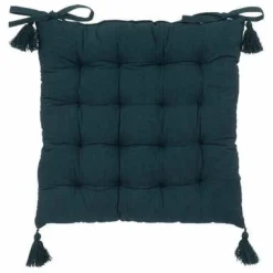 Poduszka na krzesło z pomponami 38x38cm