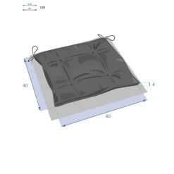 Poduszka pikowana Korai 40x40cm morska
