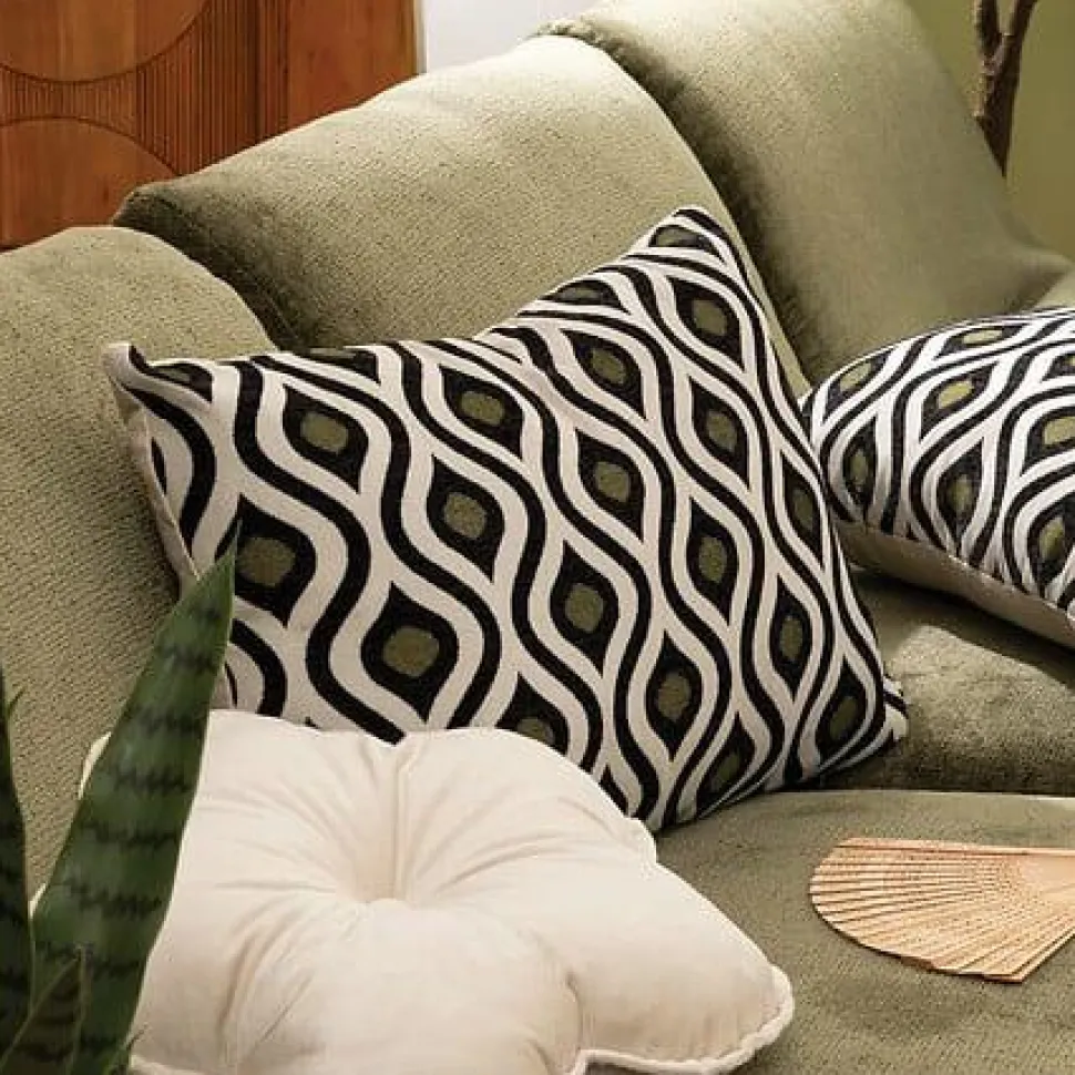 Poduszka Twisted Lime żakardowa 58x38 cm