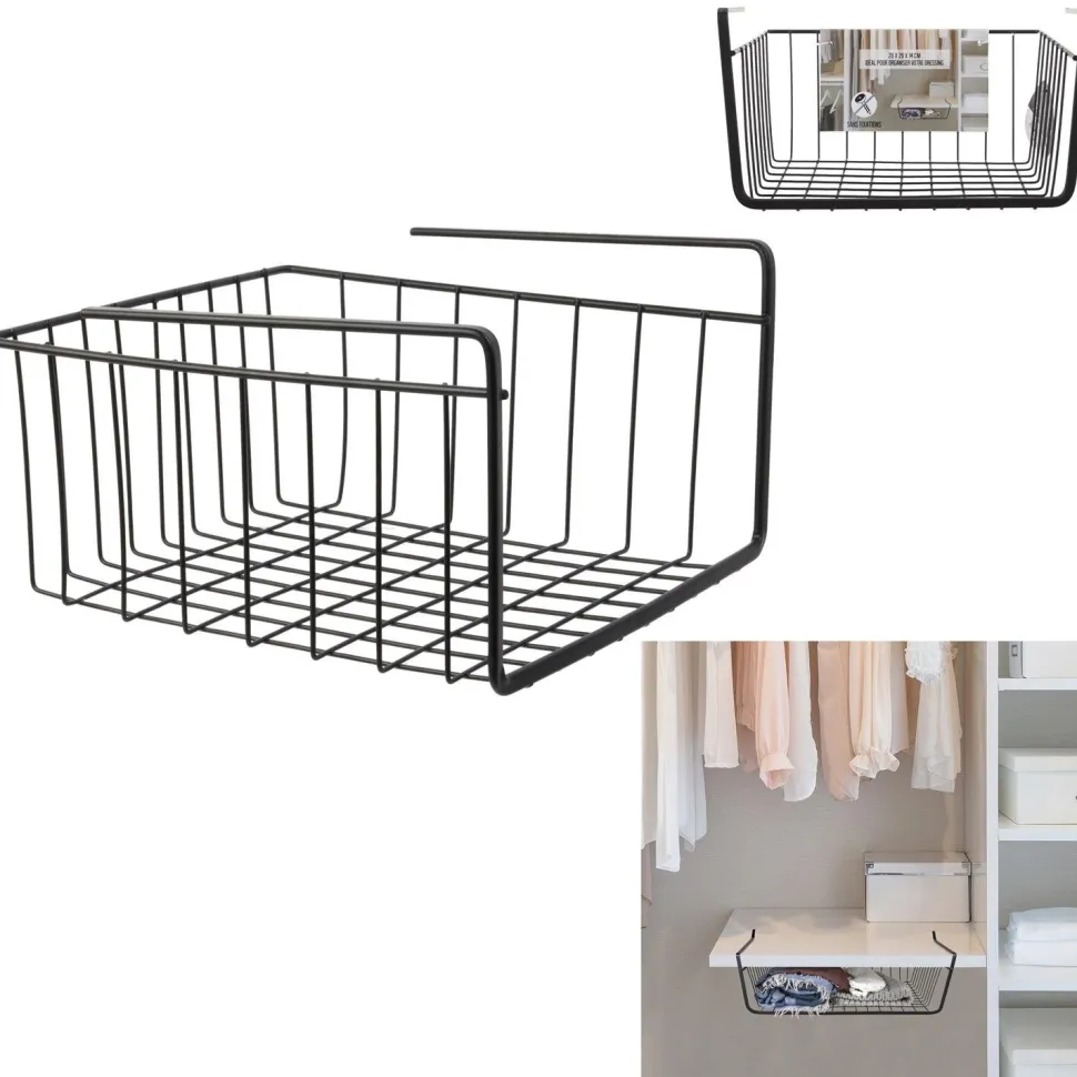 Podwieszany kosz podpółkowy S czarny