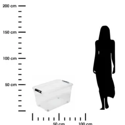 Pojemnik do przechowywania 52L na kółkach