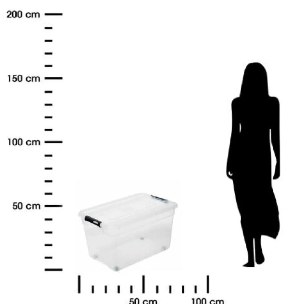 Pojemnik do przechowywania 52L na kółkach
