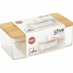 Pojemnik na chusteczki Selena z bambusową pokrywką