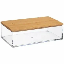 Pojemnik Selena mały prostokąt z bambusową pokrywką