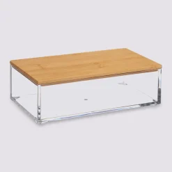 Pojemnik Selena mały prostokąt z bambusową pokrywką