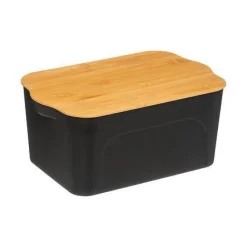Pojemnik z bambusową pokrywą 6,5l czarny