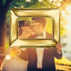 Pompowana ramka do selfie srebrna