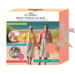 Ponczo Ainsa ręcznikowe różowe