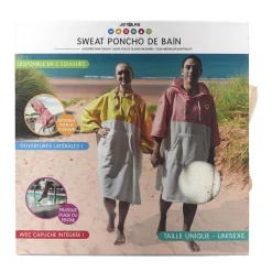 Ponczo Ainsa ręcznikowe różowe