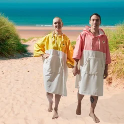 Ponczo Ainsa ręcznikowe różowe