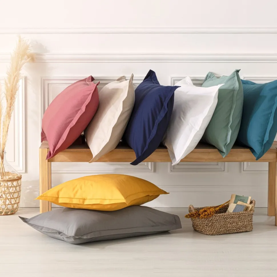 Poszewka na poduszkę 50 x 70 cm bawełna w kolorze lnu