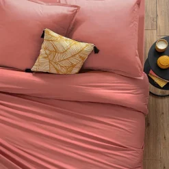 Poszewka na poduszkę 63 x 63 cm bawełna  różowa