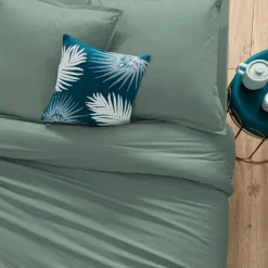 Poszewka na poduszkę 63 x 63 cm bawełna  zielona