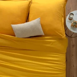 Poszewka na poduszkę 63 x 63 cm bawełna  ochra