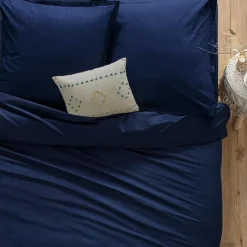 Prześcieradło bawełniane 240 x 290 cm  niebieskie