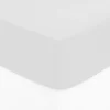 Prześcieradło z gumką 140 x 190 cm  z zakładką 30 cm bawełna białe