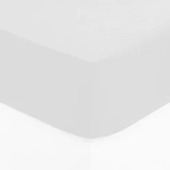 Prześcieradło z gumką 160 x 200 cm z zakładką 30 cm bawełna białe
