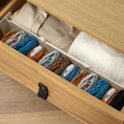 Przegrody do szuflad regulowane białe