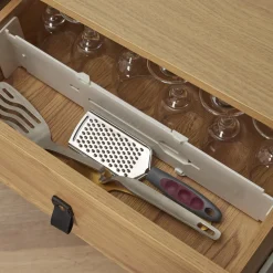 Przegrody do szuflad regulowane białe