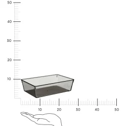 Pudełko do przechowywania Galia           transparentne czarne