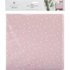 Pudełko do regału różowe w gwiazdki