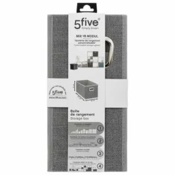 Pudełko do regału 15x31cm gładkie szare